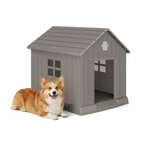 Weatherproof Outdoor Dog House with Windows