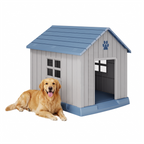 Weatherproof Outdoor Dog House with Windows