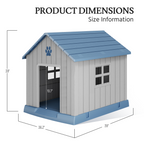 Weatherproof Outdoor Dog House with Windows