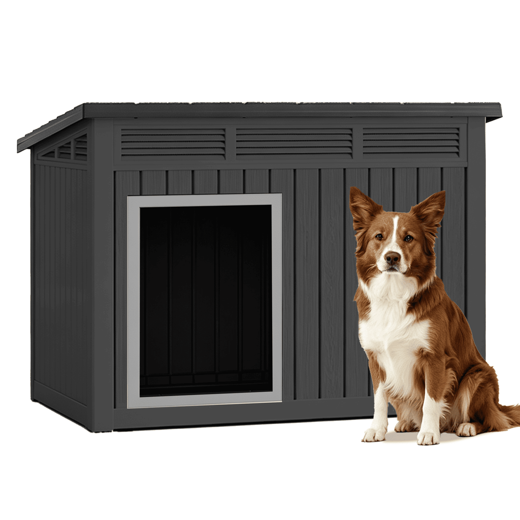 Outdoor Dog House with Lift-Up Roof