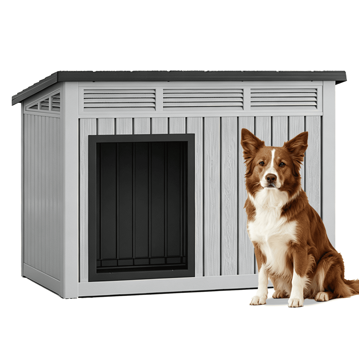 Outdoor Dog House with Lift-Up Roof