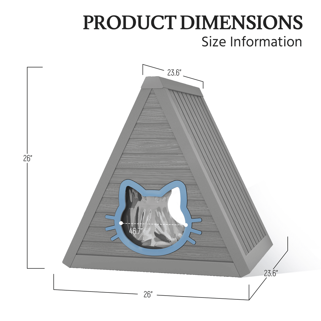 Outdoor Cat House Modern A-Frame