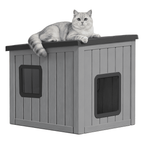 Outdoor Cat Shelter with Dual Entrances