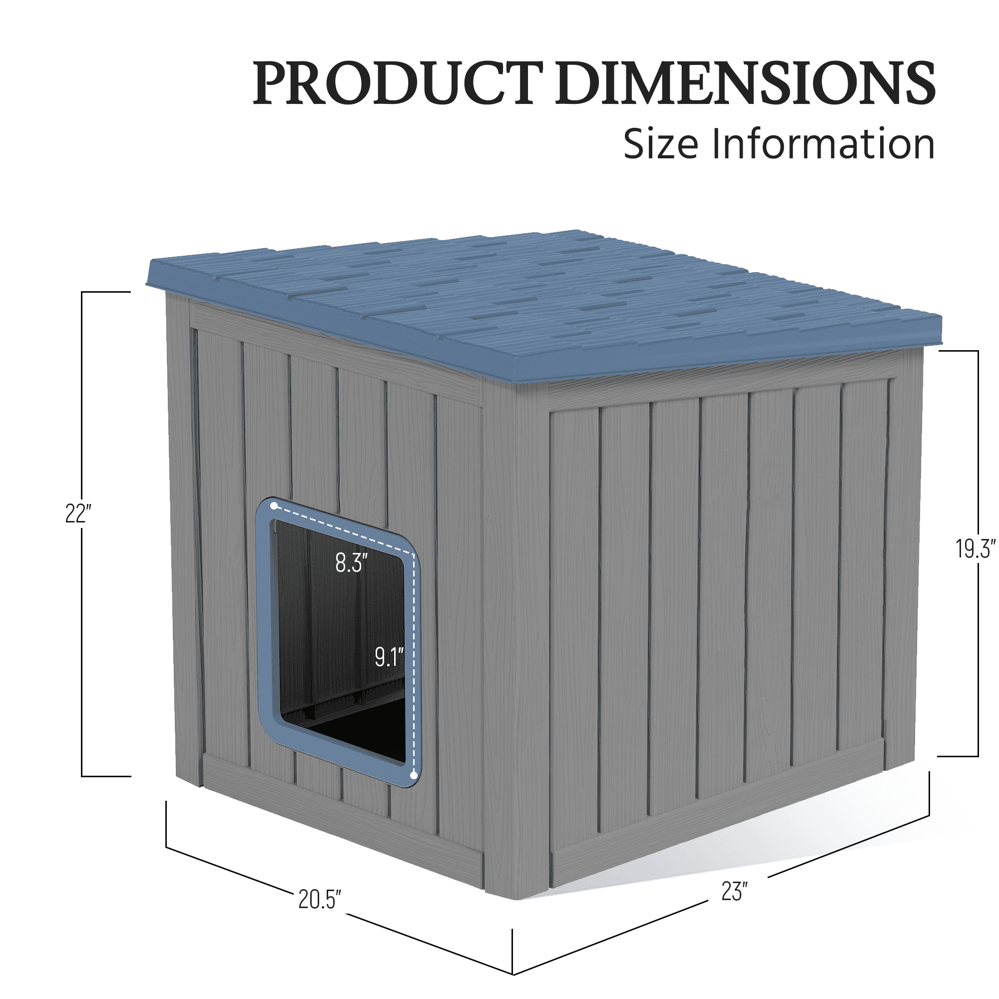 Outdoor Cat Shelter with Dual Entrances Secondary image