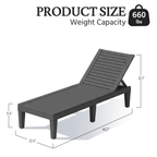 2-Pack Adjustable Outdoor Chaise Lounge Chairs