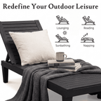 2-Pack Adjustable Outdoor Chaise Lounge Chairs