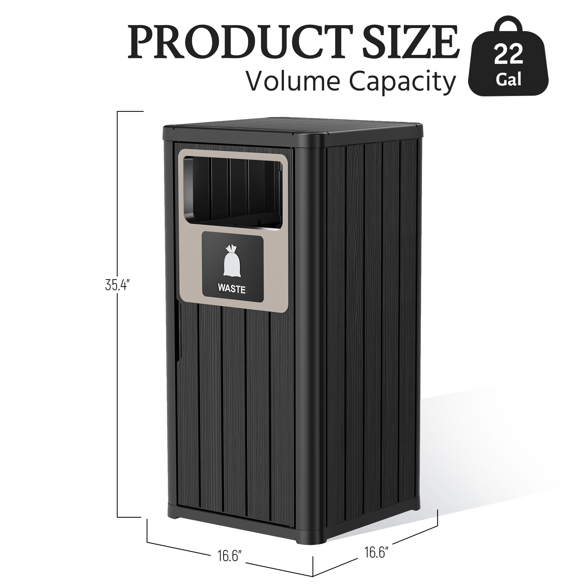 22 Gallon Outdoor Trash Can Secondary image