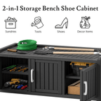 2-in-1 Storage Bench Shoe Cabinet
