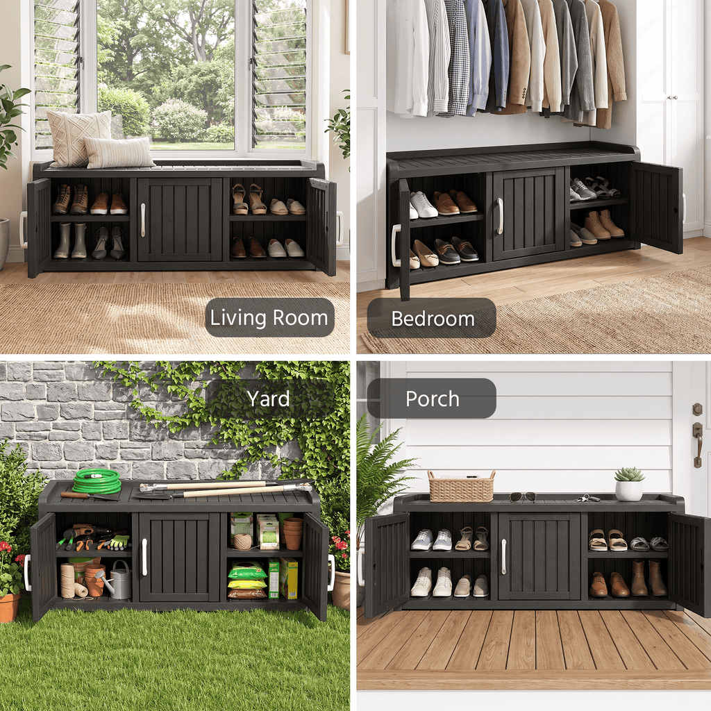 2-in-1 Storage Bench Shoe Cabinet