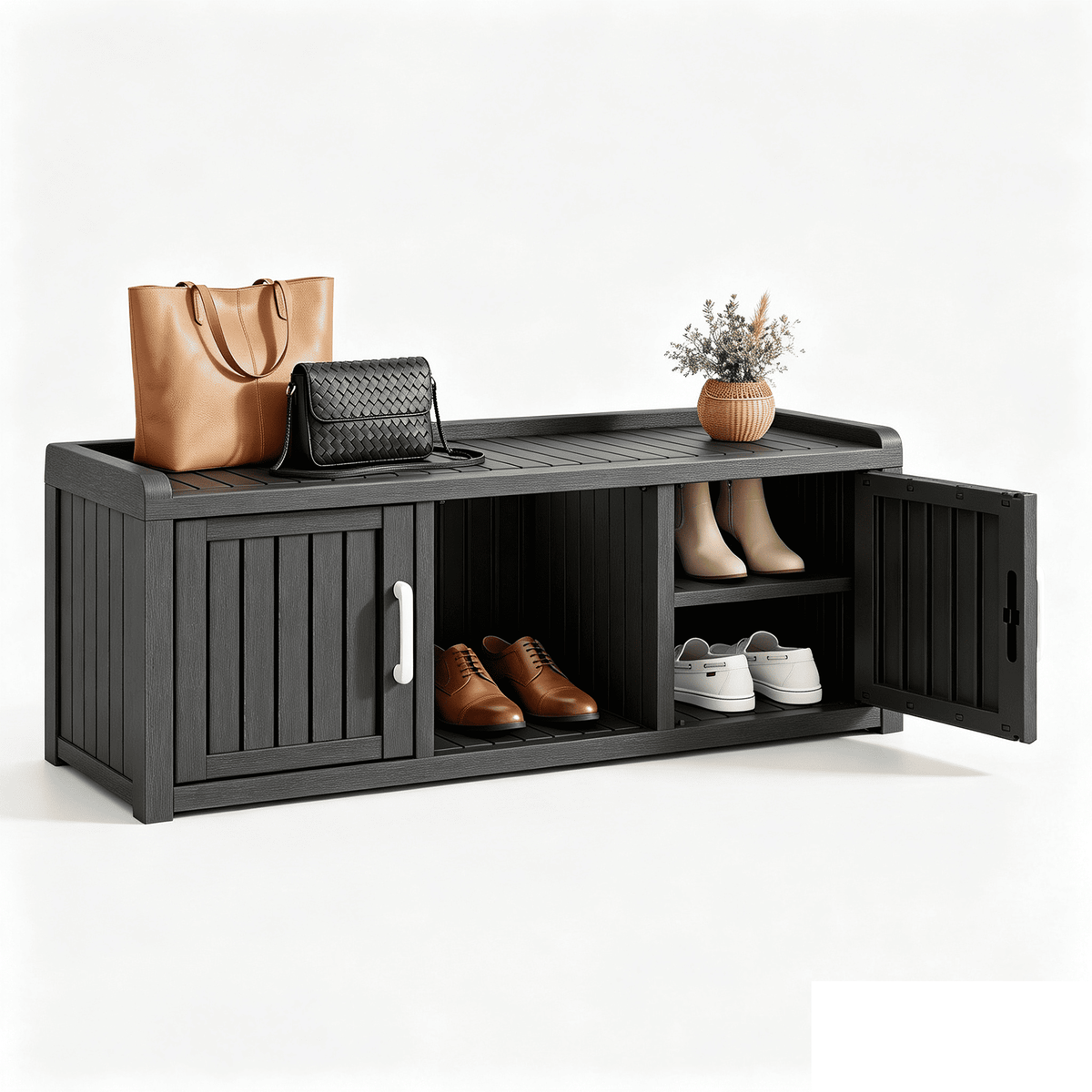 2-in-1 Storage Bench Shoe Cabinet