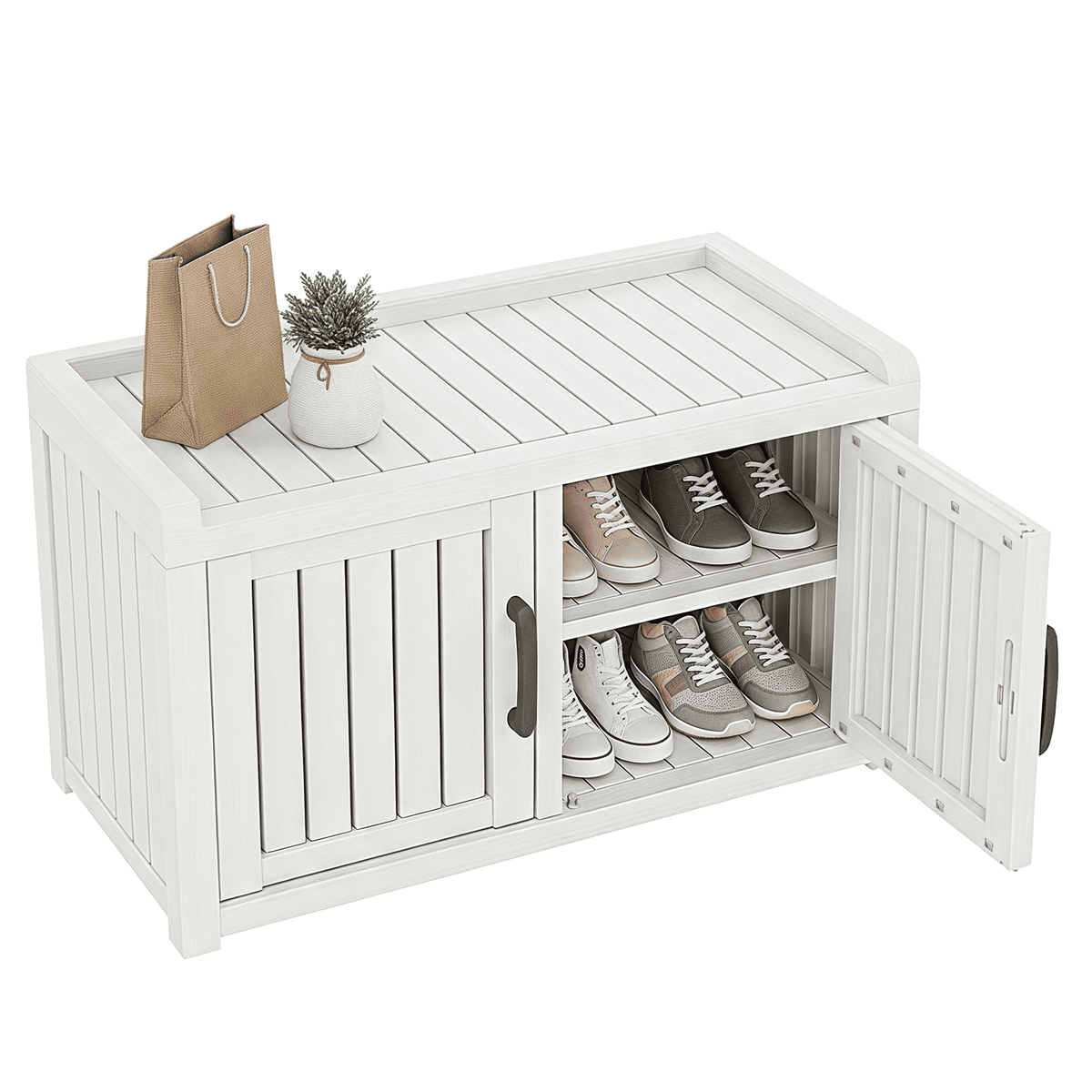2-in-1 Storage Bench Shoe Cabinet