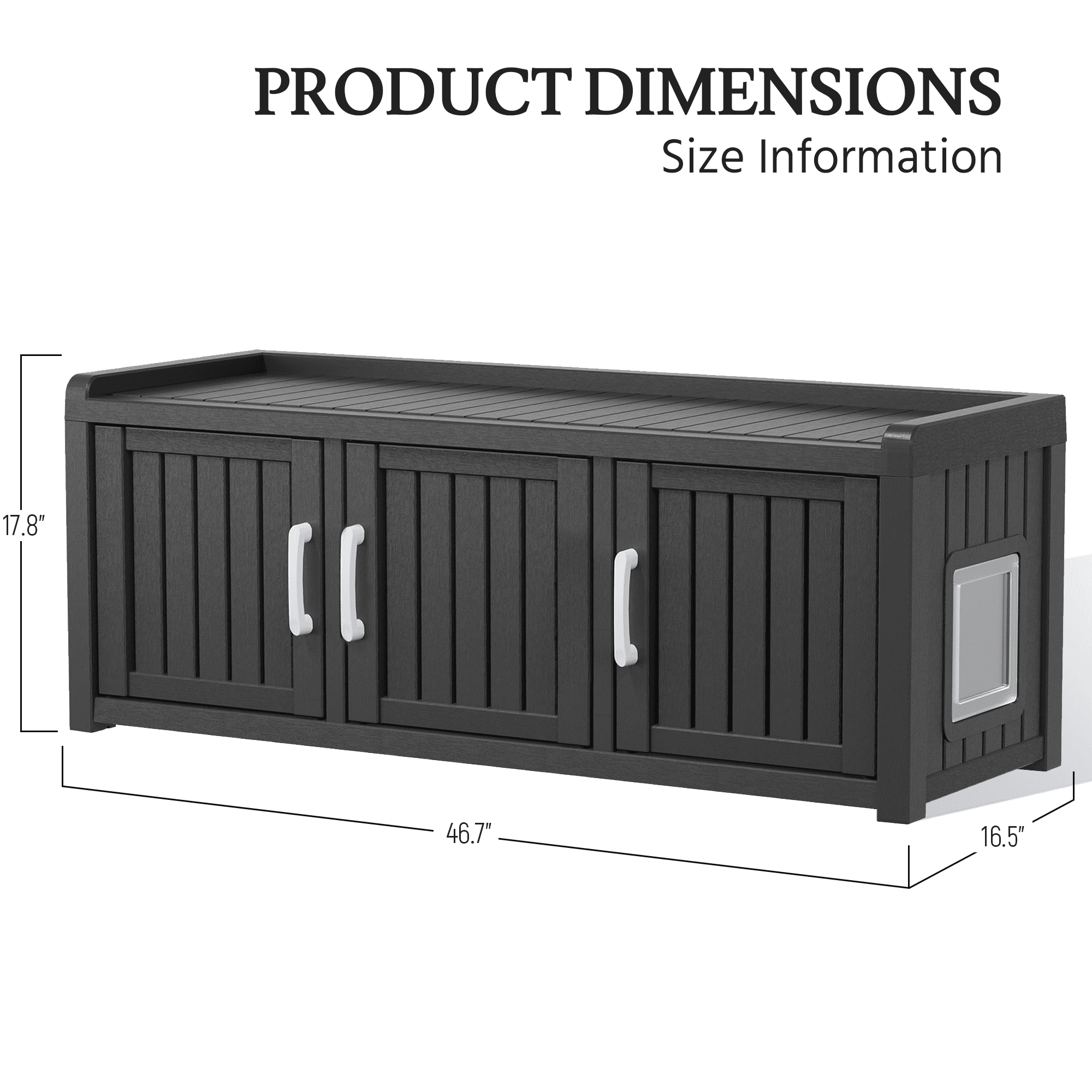 3-in-1 Cat Litter Box Enclosure Furniture Secondary image