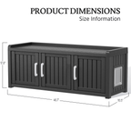 3-in-1 Cat Litter Box Enclosure Furniture