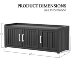 3-in-1 Cat Litter Box Enclosure Furniture