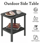 Black 2-Tier Side Table
