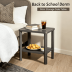 Black 2-Tier Side Table