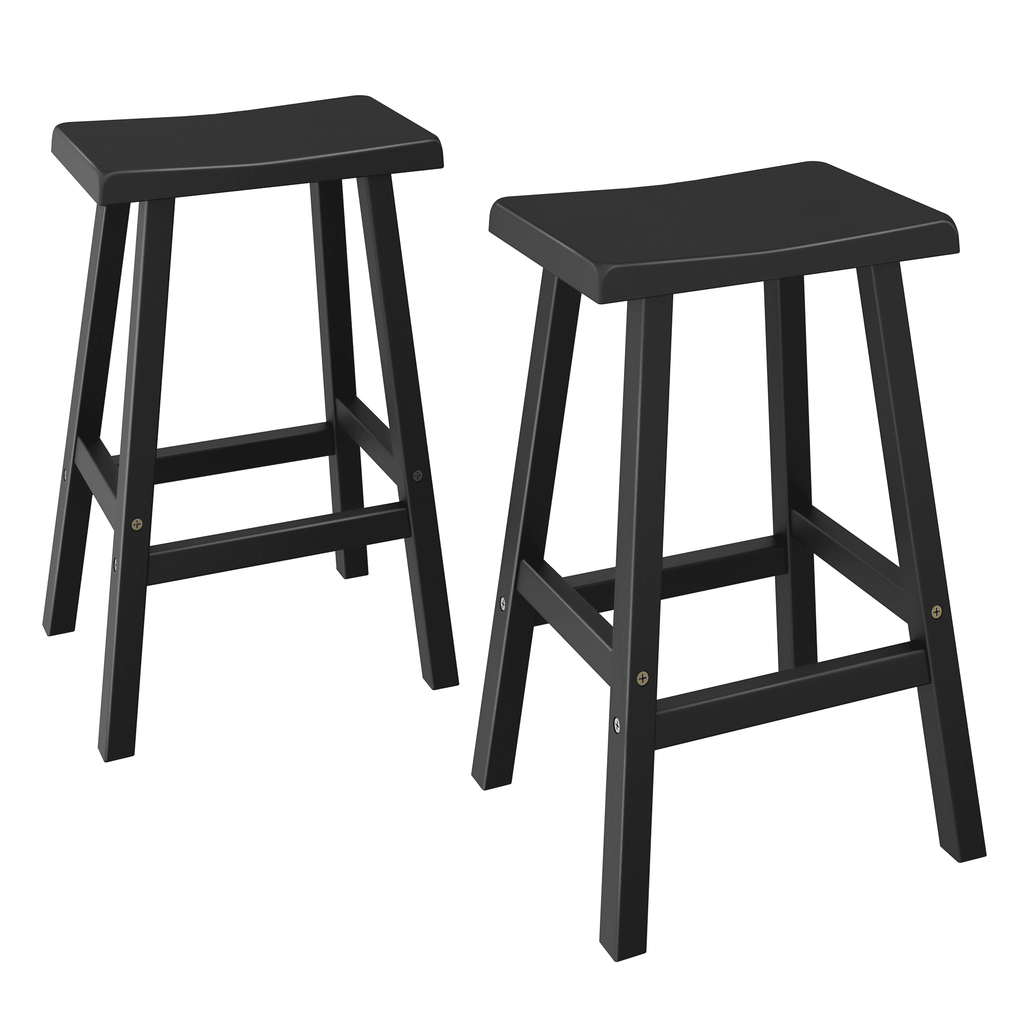 Black Bar Stools Set of 2