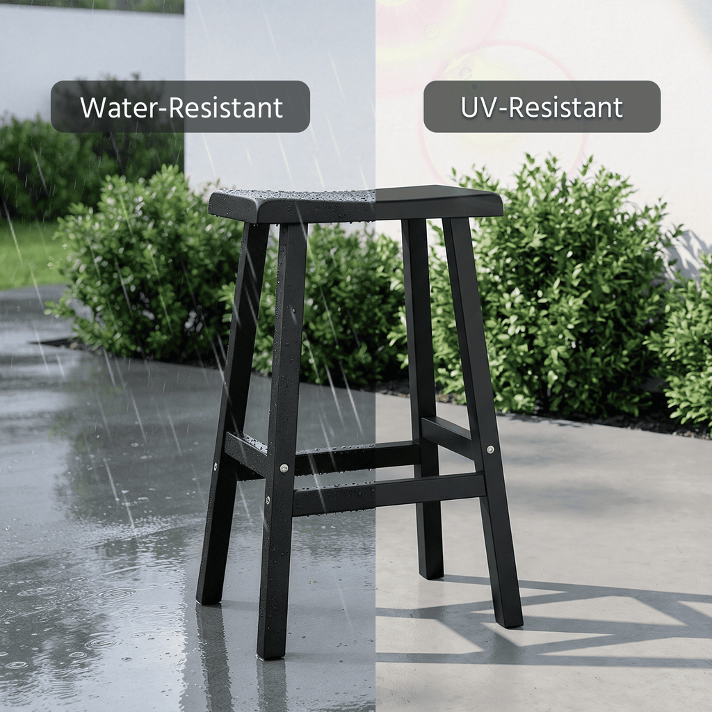 Black Bar Stools Set of 2