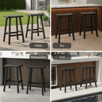 Black Bar Stools Set of 2