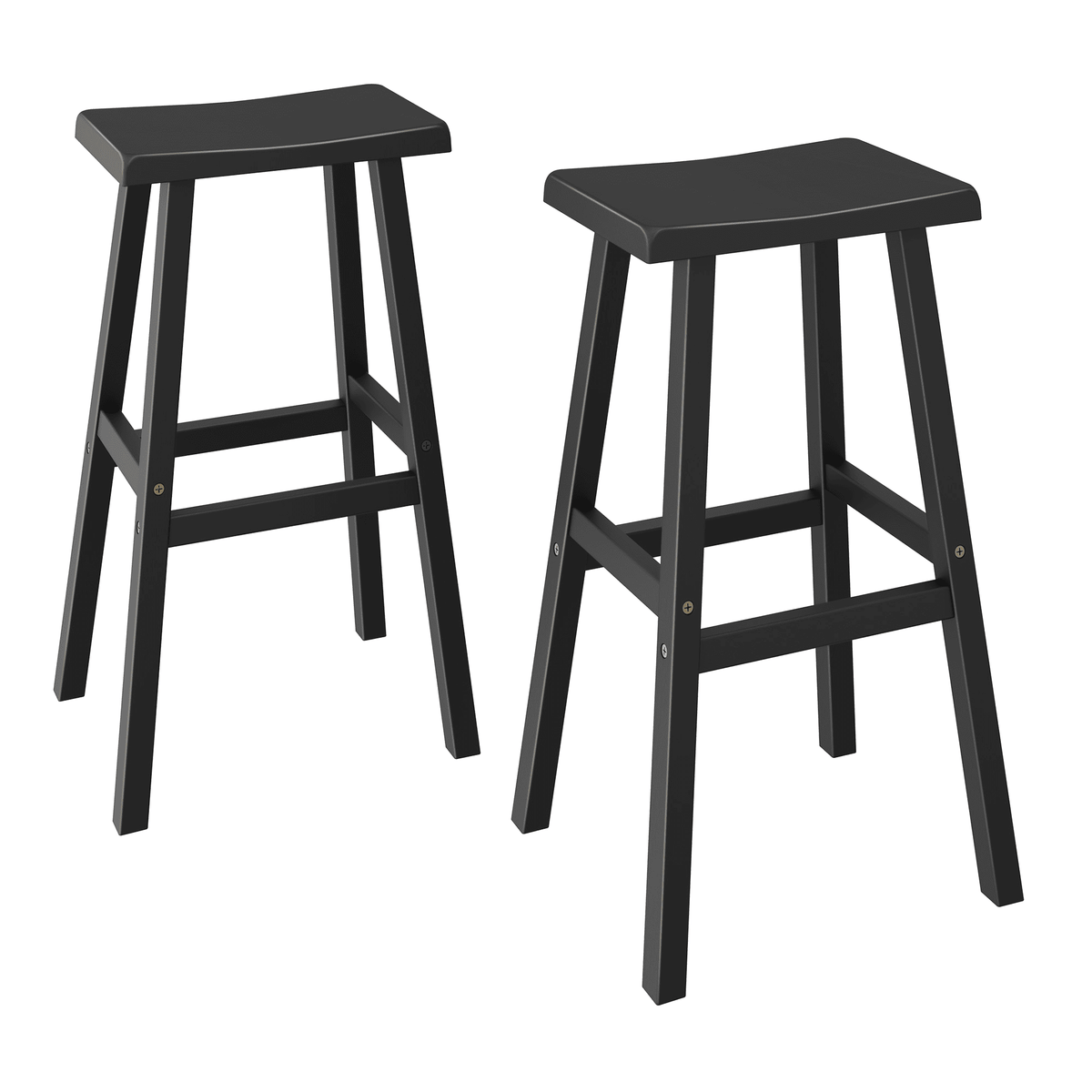 Black Bar Stools Set of 2