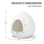 White Enclosed Cat Litter Box