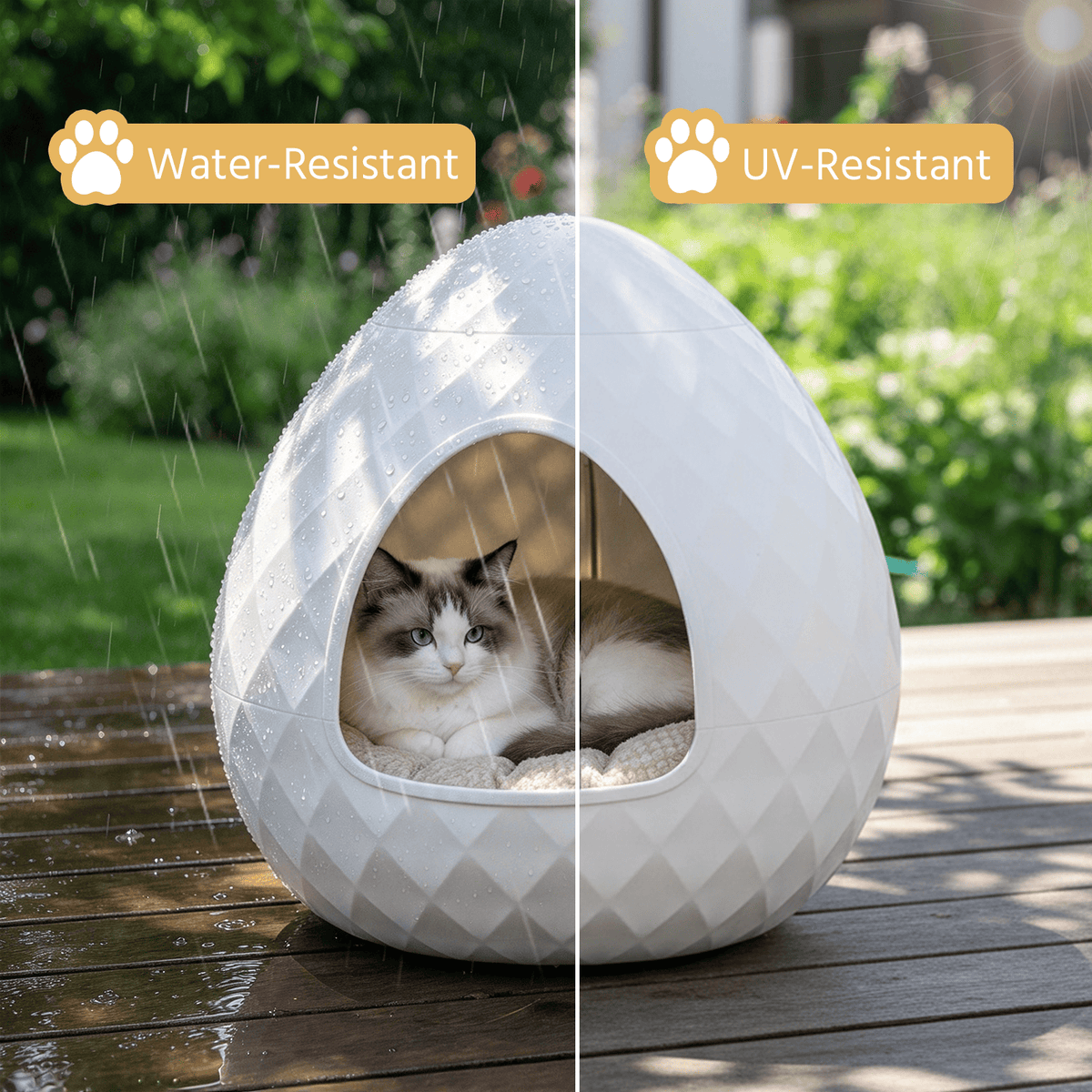 White Enclosed Cat Litter Box