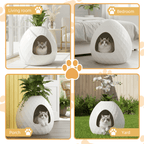 White Enclosed Cat Litter Box
