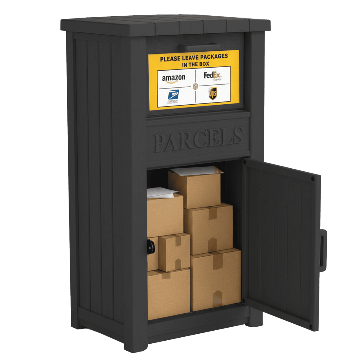 Lockable Package Delivery Box with Anti-Theft Drop Slot