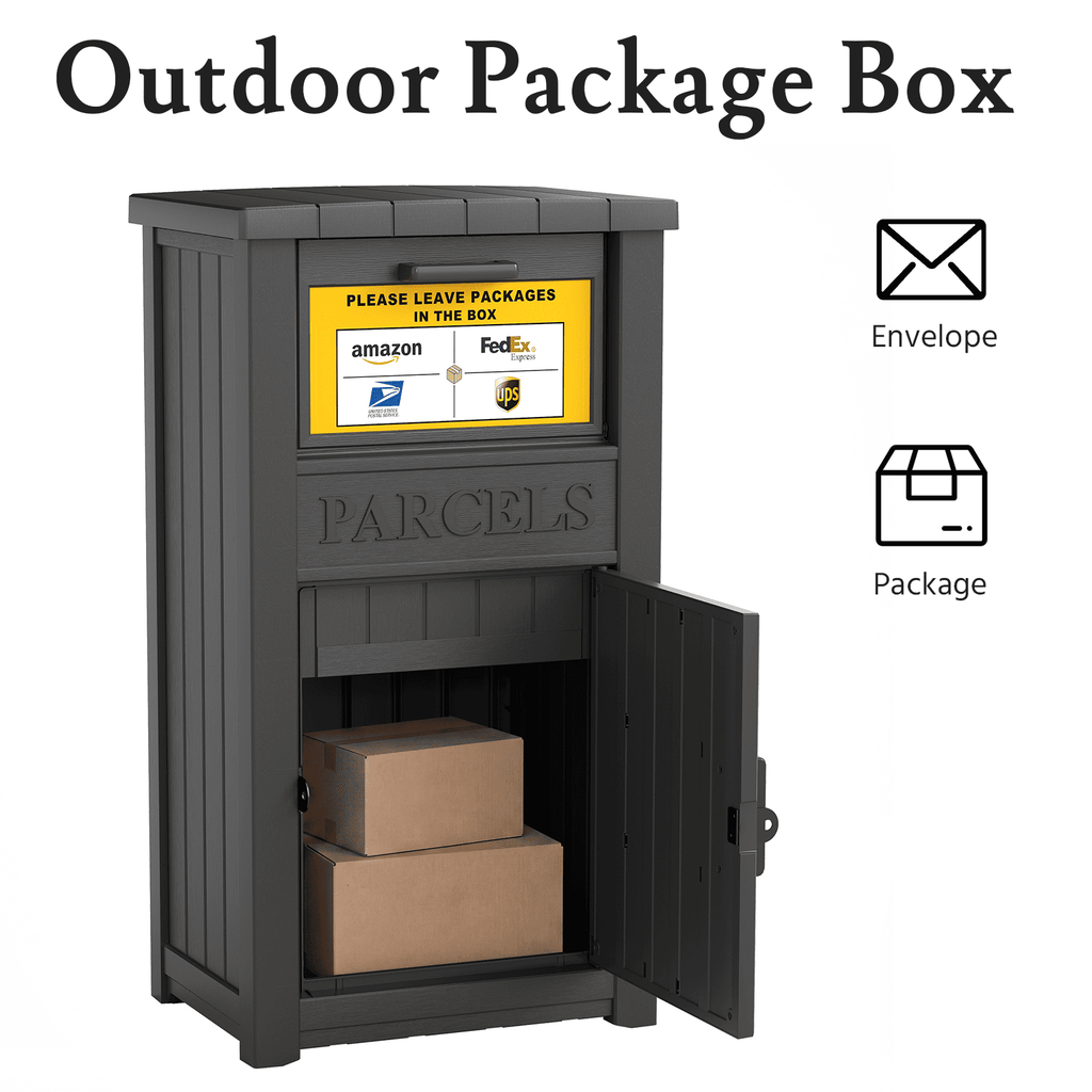 Lockable Package Delivery Box with Anti-Theft Drop Slot