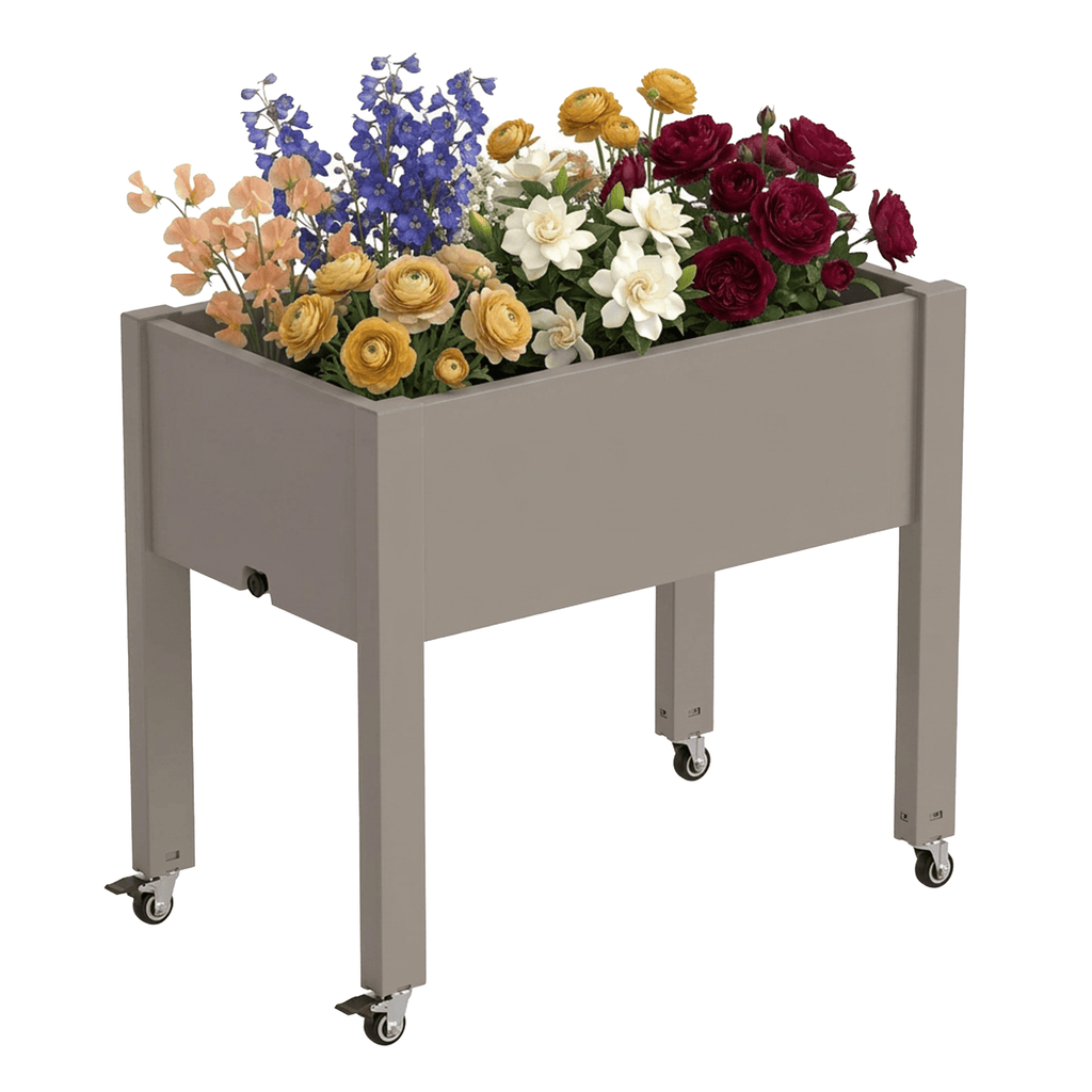 Elevated Raised Garden Planter with Wheels