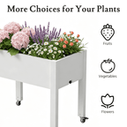 Elevated Raised Garden Planter with Wheels