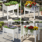 Elevated Raised Garden Planter with Wheels