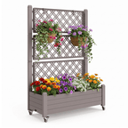 Rolling Raised Garden Bed with Trellis