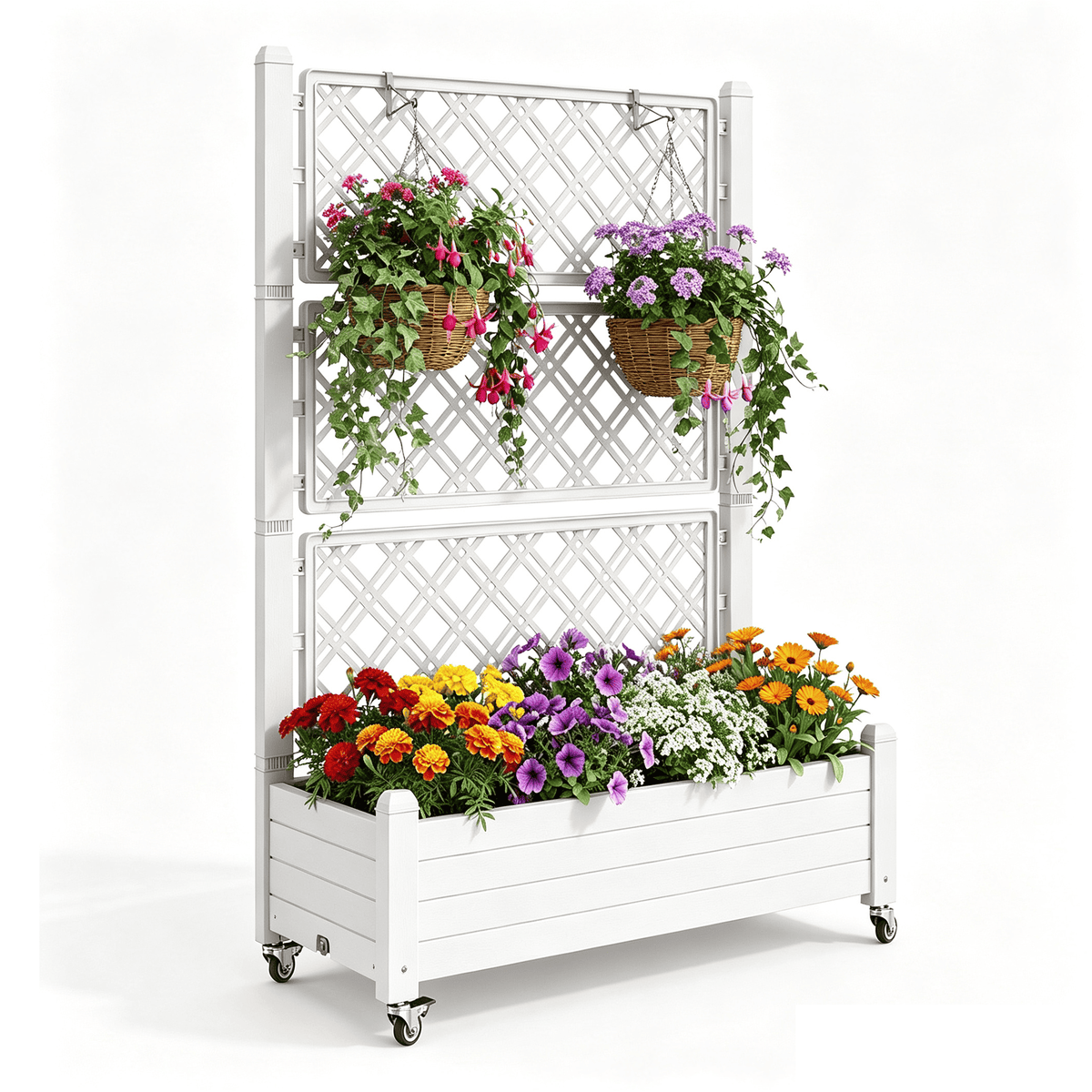 Rolling Raised Garden Bed with Trellis Main image