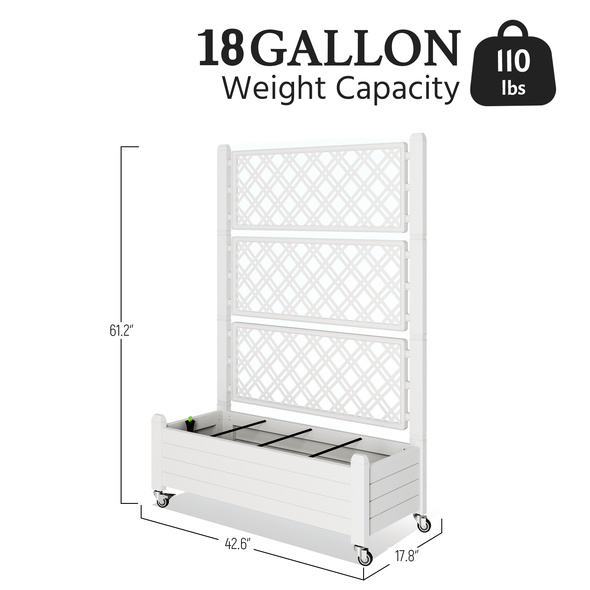 Rolling Raised Garden Bed with Trellis Secondary image