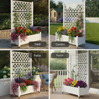 Rolling Raised Garden Bed with Trellis