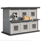 Outdoor Cat House 2-Story for Multiple Cats