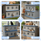 Outdoor Cat House 2-Story for Multiple Cats