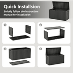 100 Gallon Storage Deck Box Black/Gray
