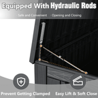 100 Gallon Storage Deck Box Black/Gray