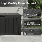 100 Gallon Storage Deck Box Black/Gray