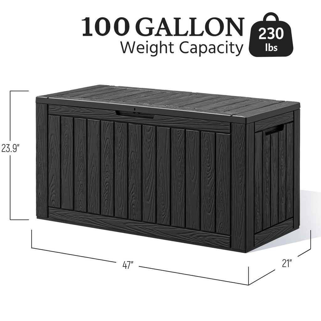 100 Gal Outdoor Resin Deck Box