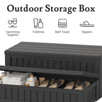 2-Tier Resin Patio Storage Steps
