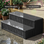 2-Tier Resin Patio Storage Steps