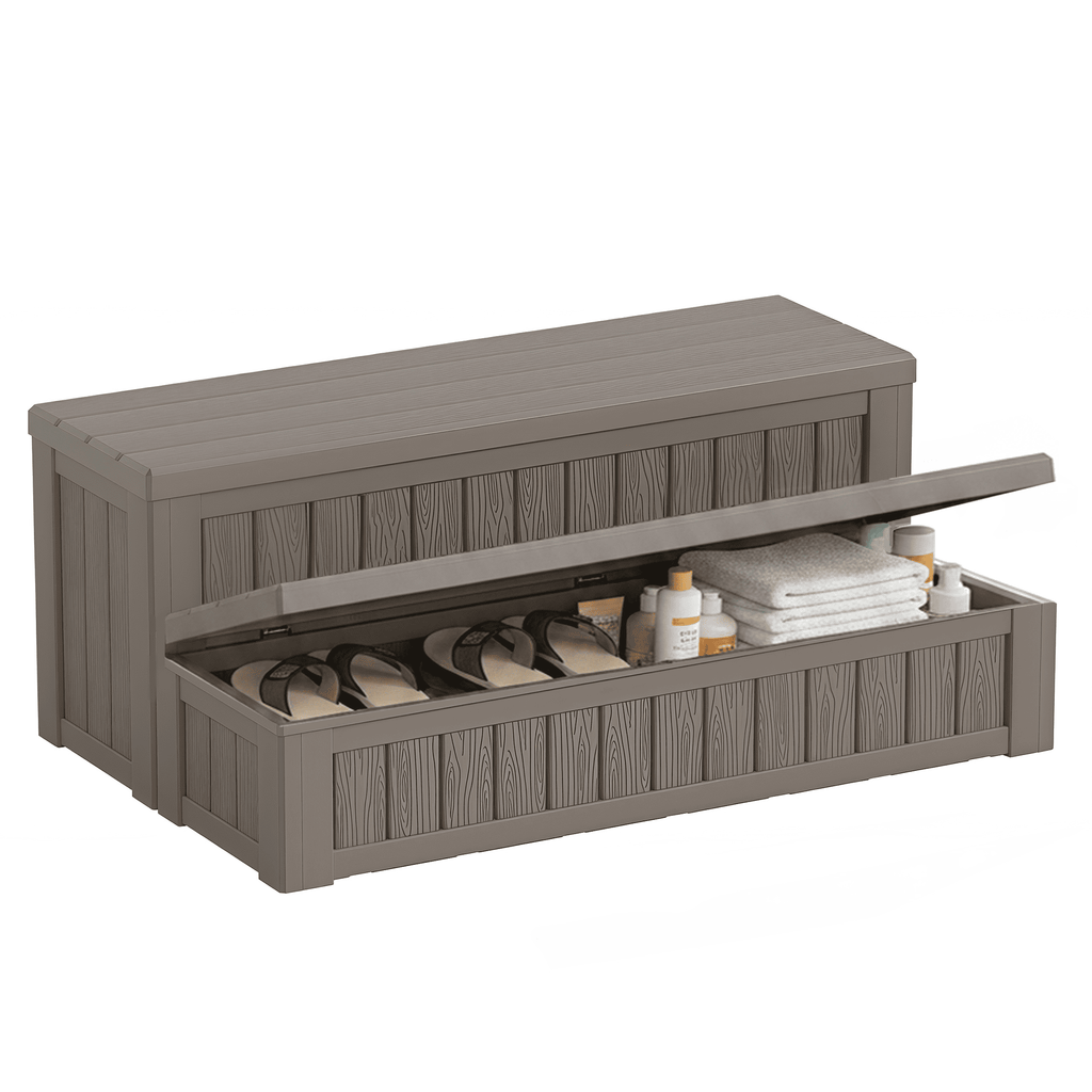 2-Tier Resin Patio Storage Steps