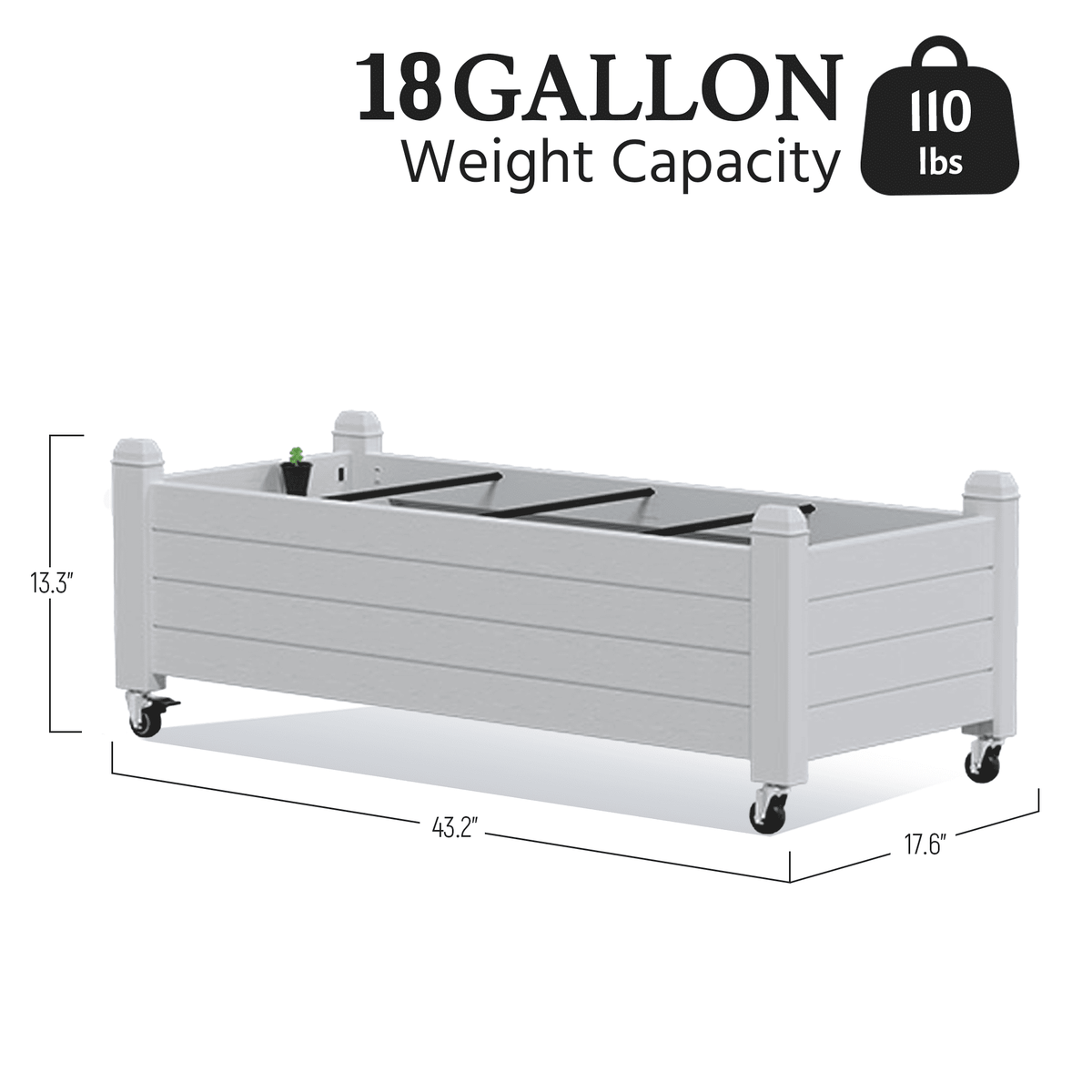 Rolling Raised Garden Bed Planter