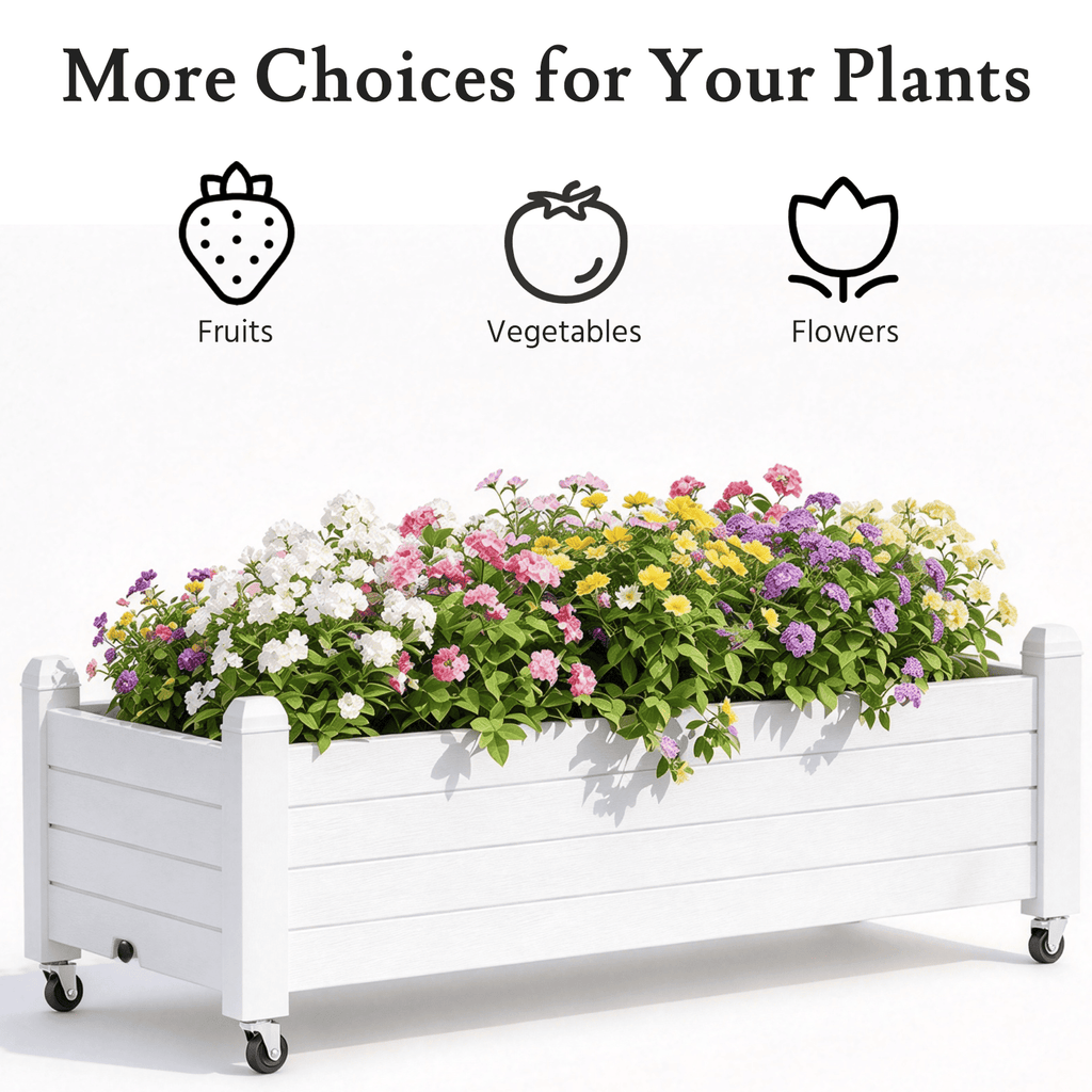 Rolling Raised Garden Bed Planter