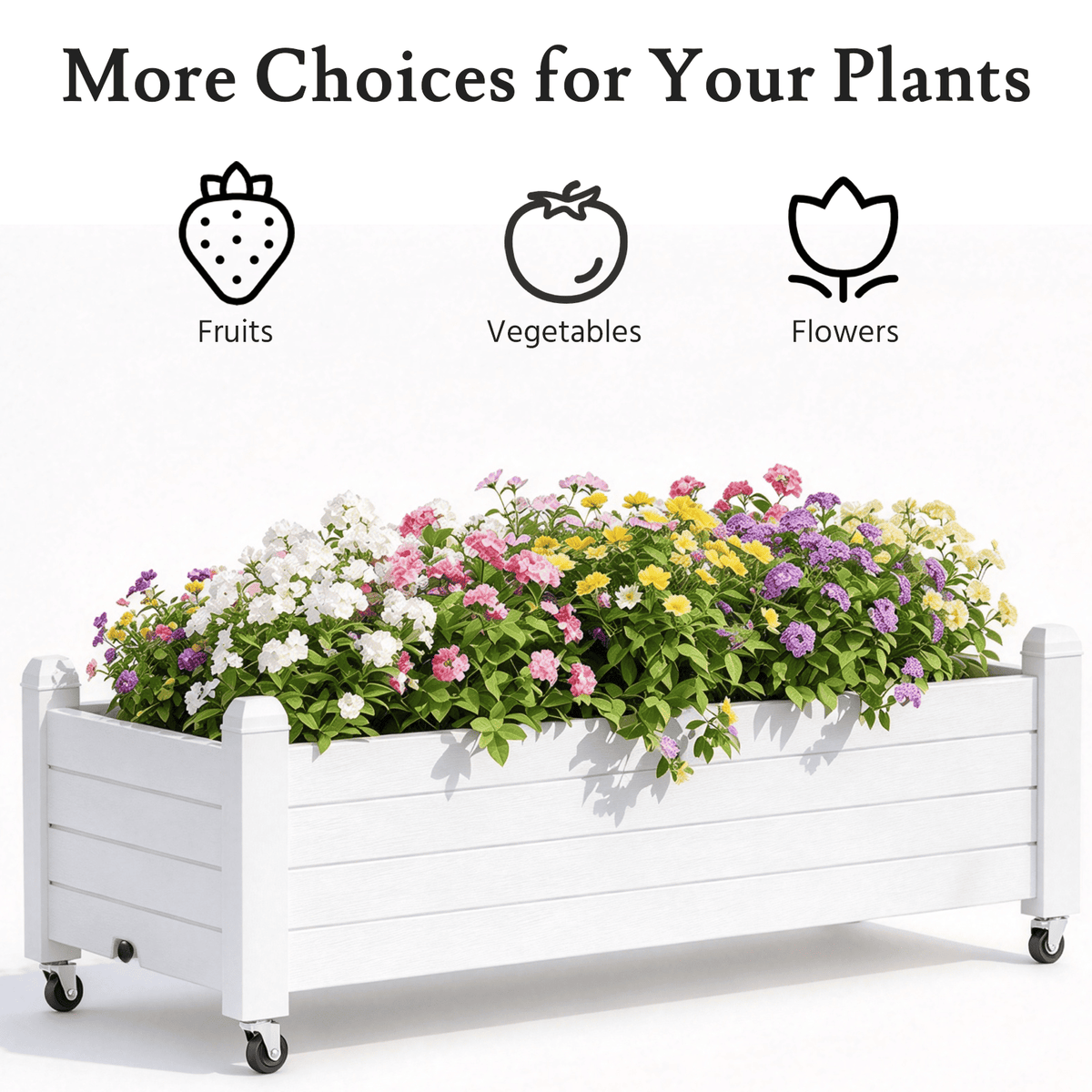 Rolling Raised Garden Bed Planter