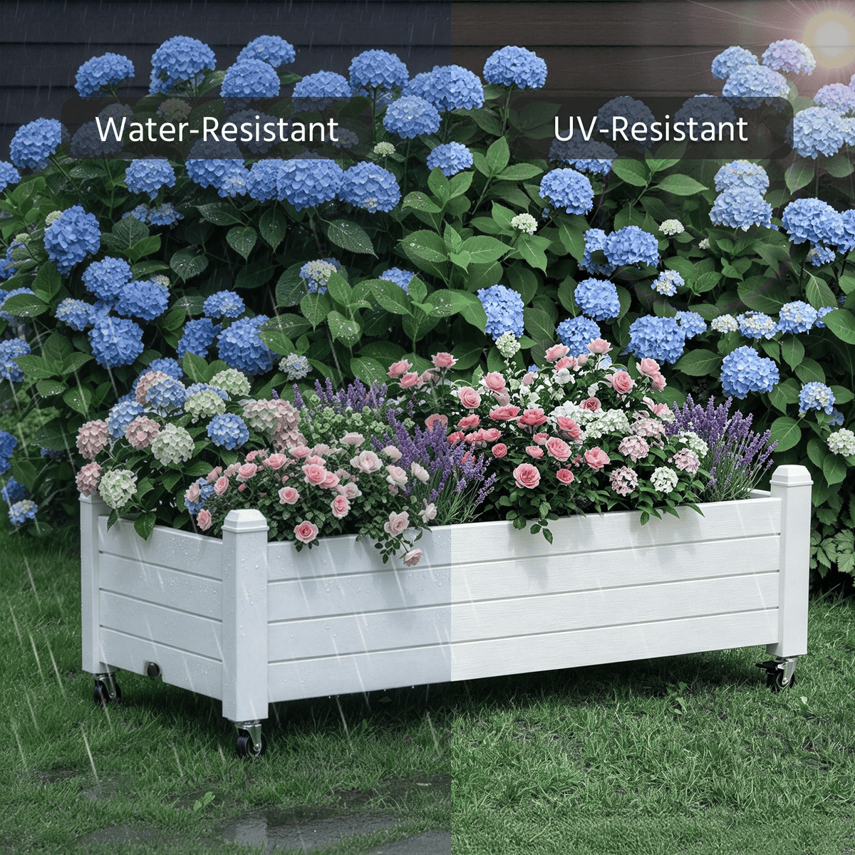 Rolling Raised Garden Bed Planter