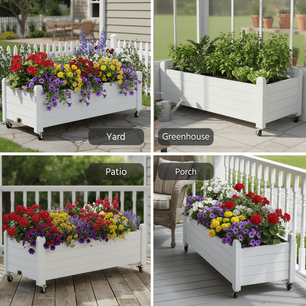 Rolling Raised Garden Bed Planter